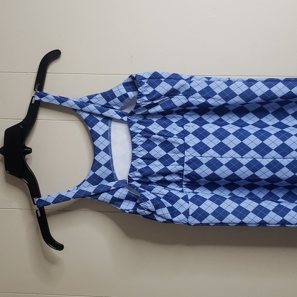 Alley B Girls Diamond Sleeveless Fit Dress Blue 14 - Picture 5 of 6